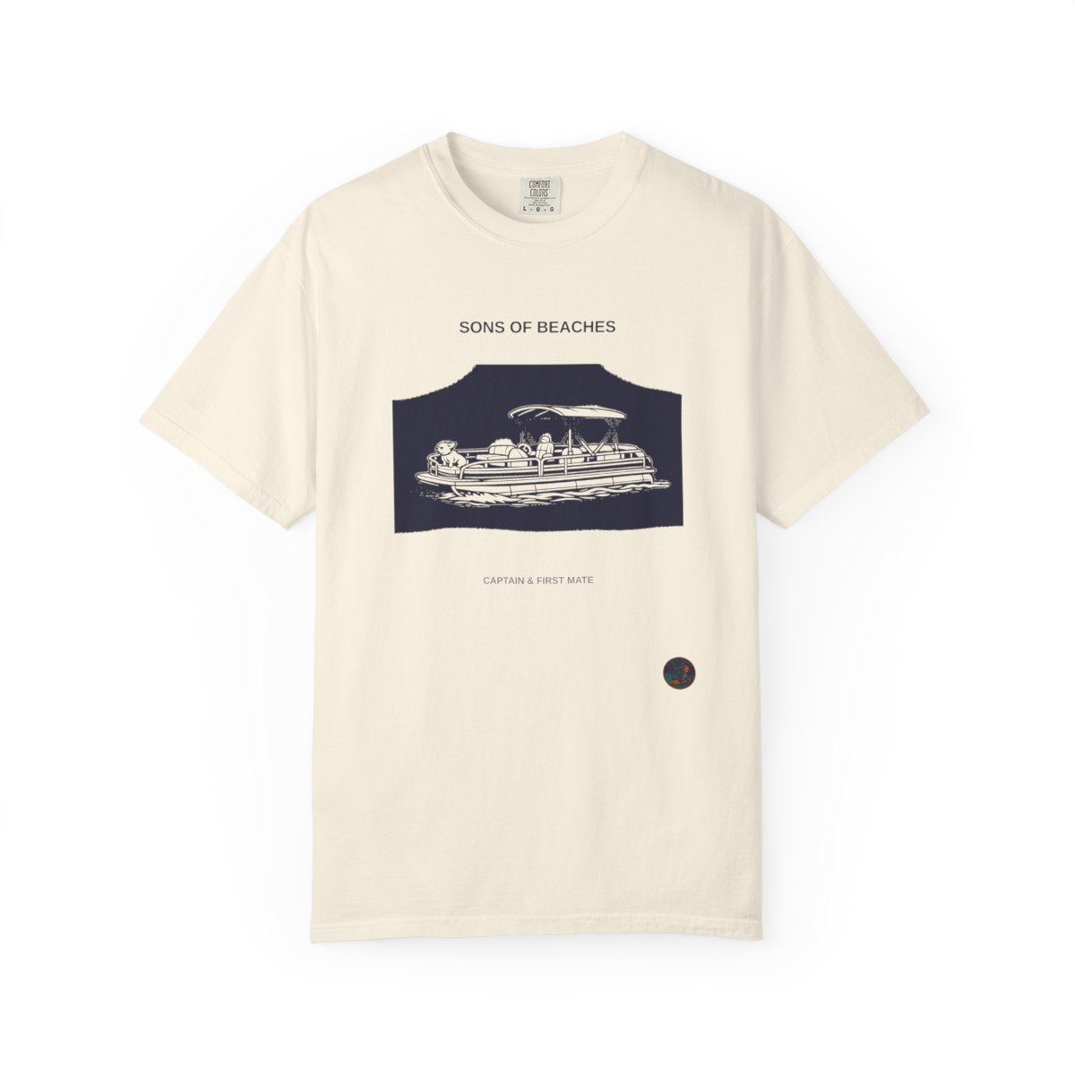 Sons of Beaches Pontoon Dog Tee