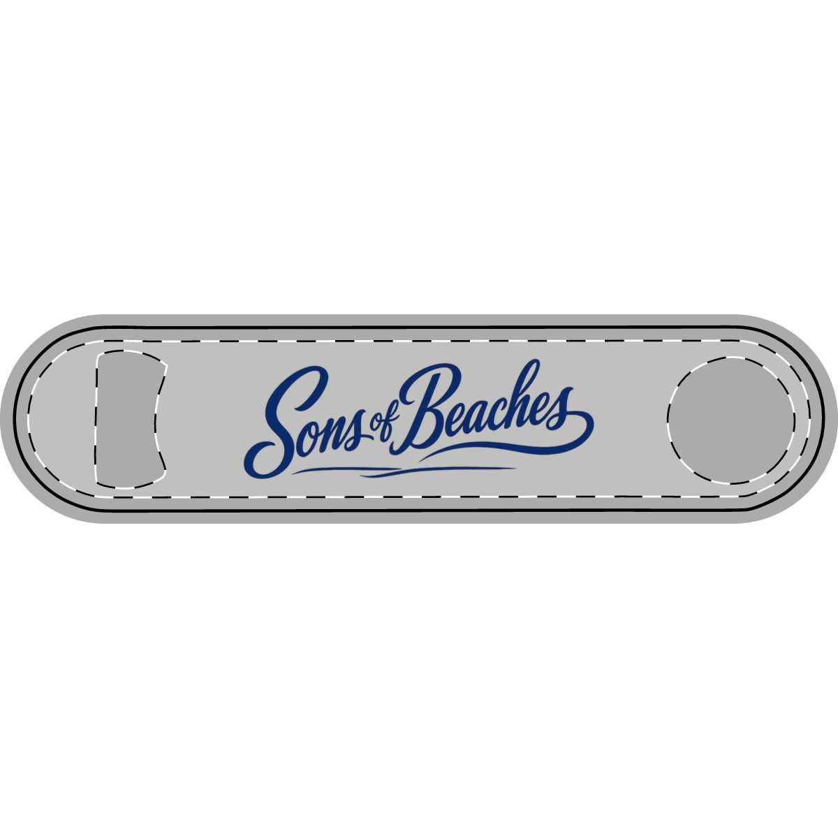 Sons of Beaches Script Wordmark Bottle Opener