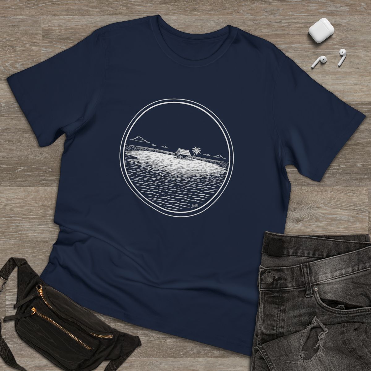 Sons of Beaches Tiki Bar Tee Deluxe