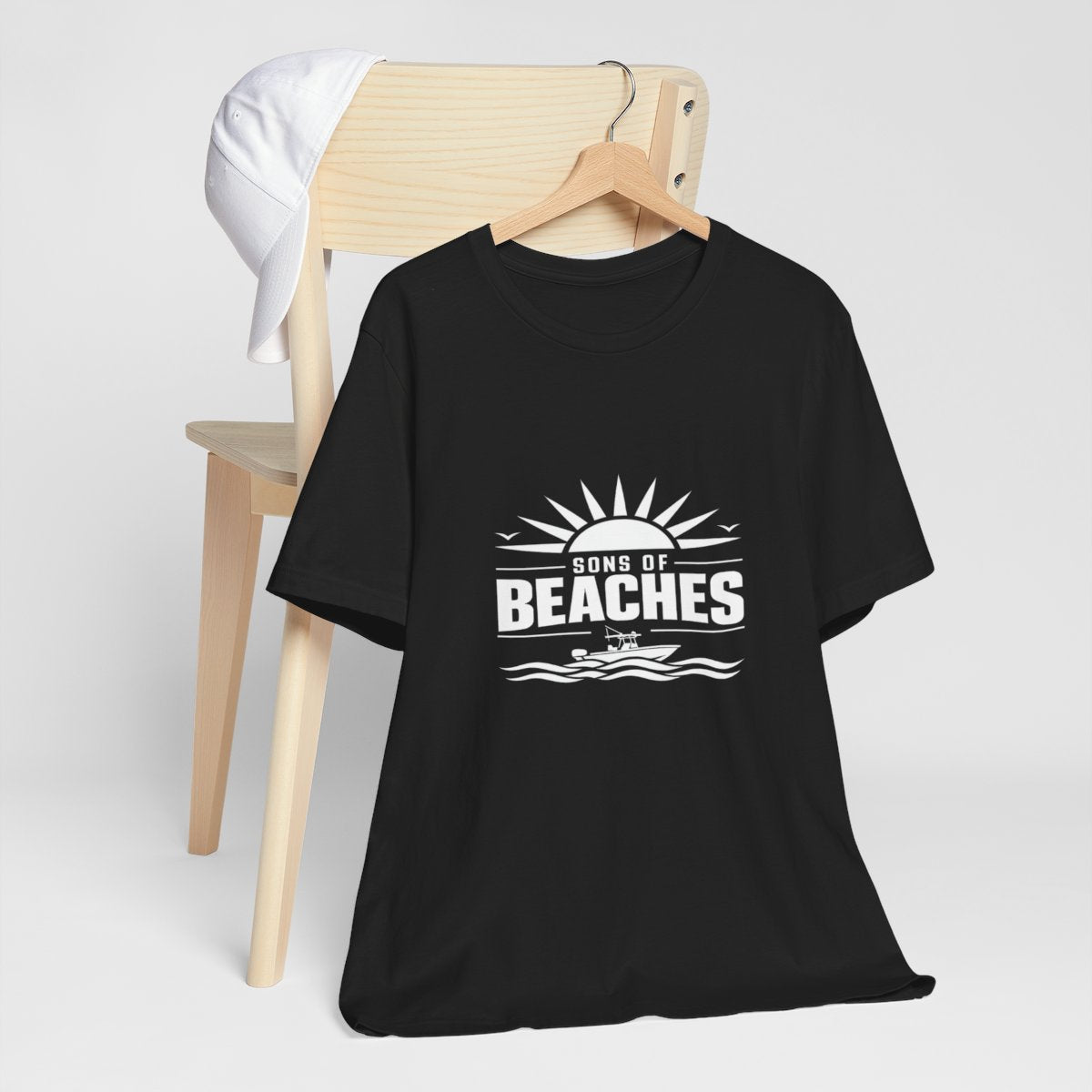 Sons of Beaches Wordmark Tee — Black