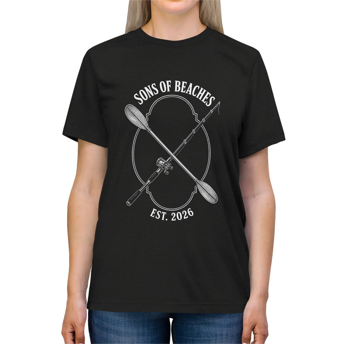 Sons of Beaches Paddle & Rod Tee