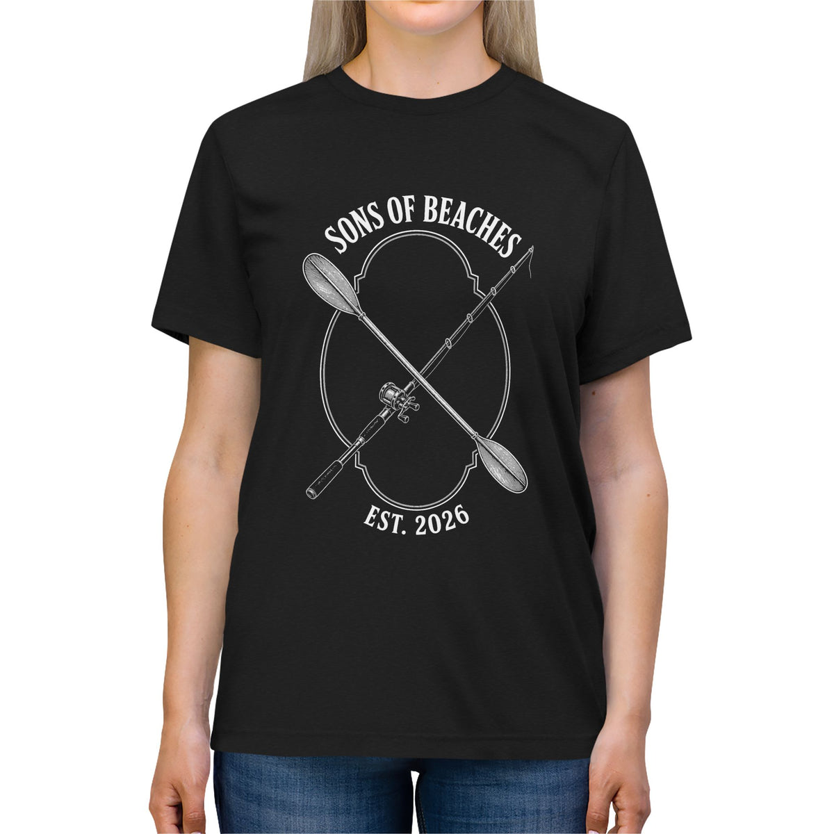 Sons of Beaches Paddle & Rod Tee