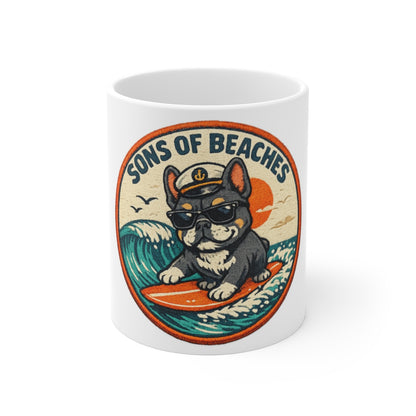 Sons of Beaches Bruno Badge Mug