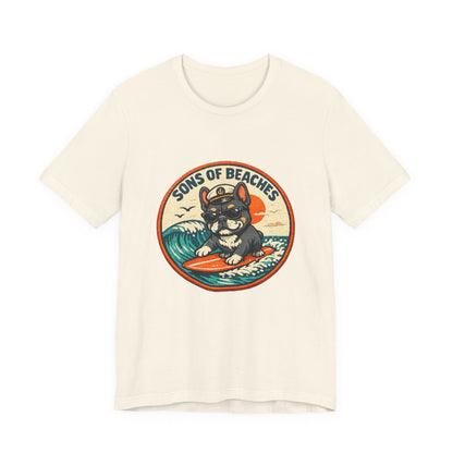 Sons of Beaches Bruno Badge Tee — Natural