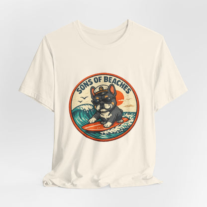 Sons of Beaches Bruno Badge Tee — Natural