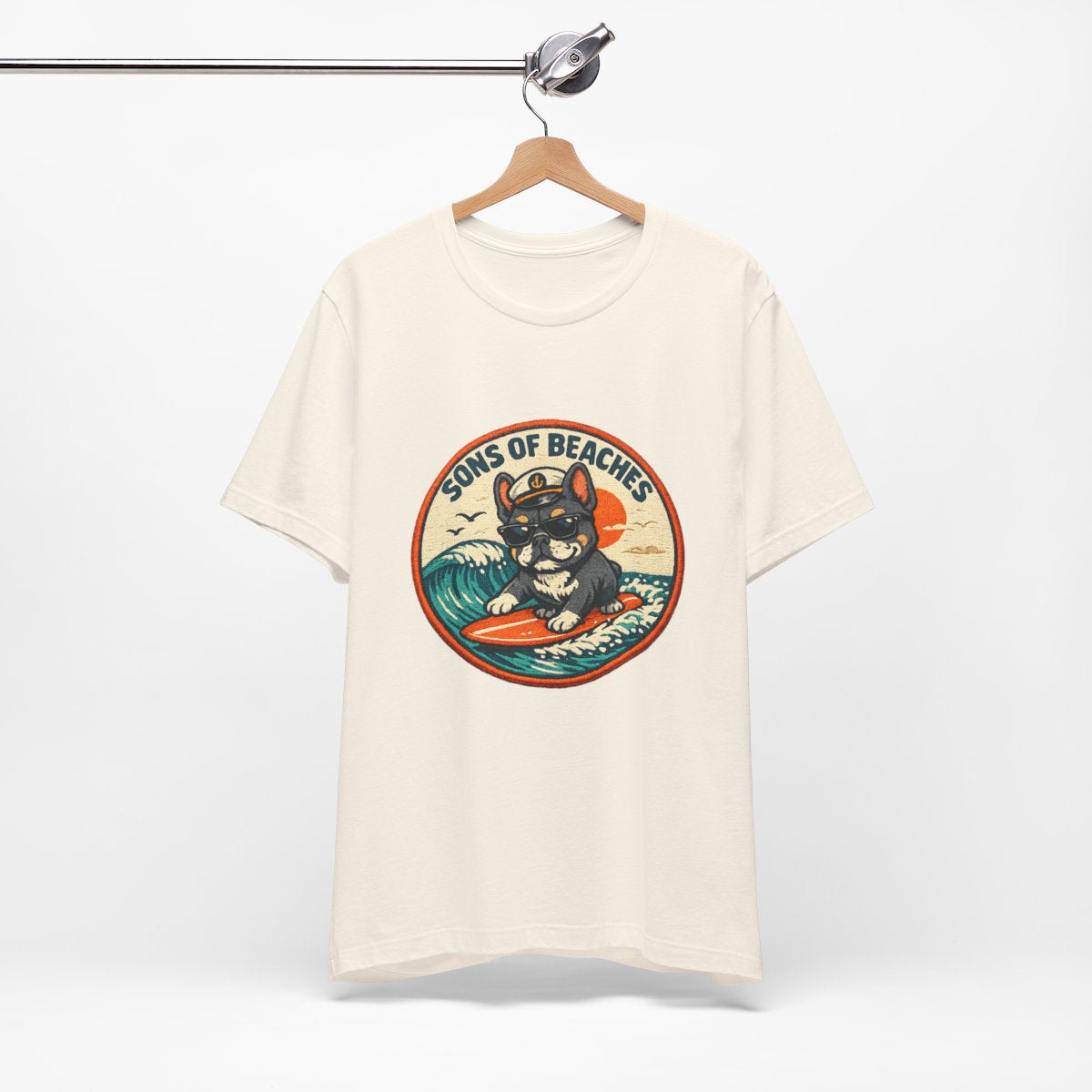 Sons of Beaches Bruno Badge Tee — Natural