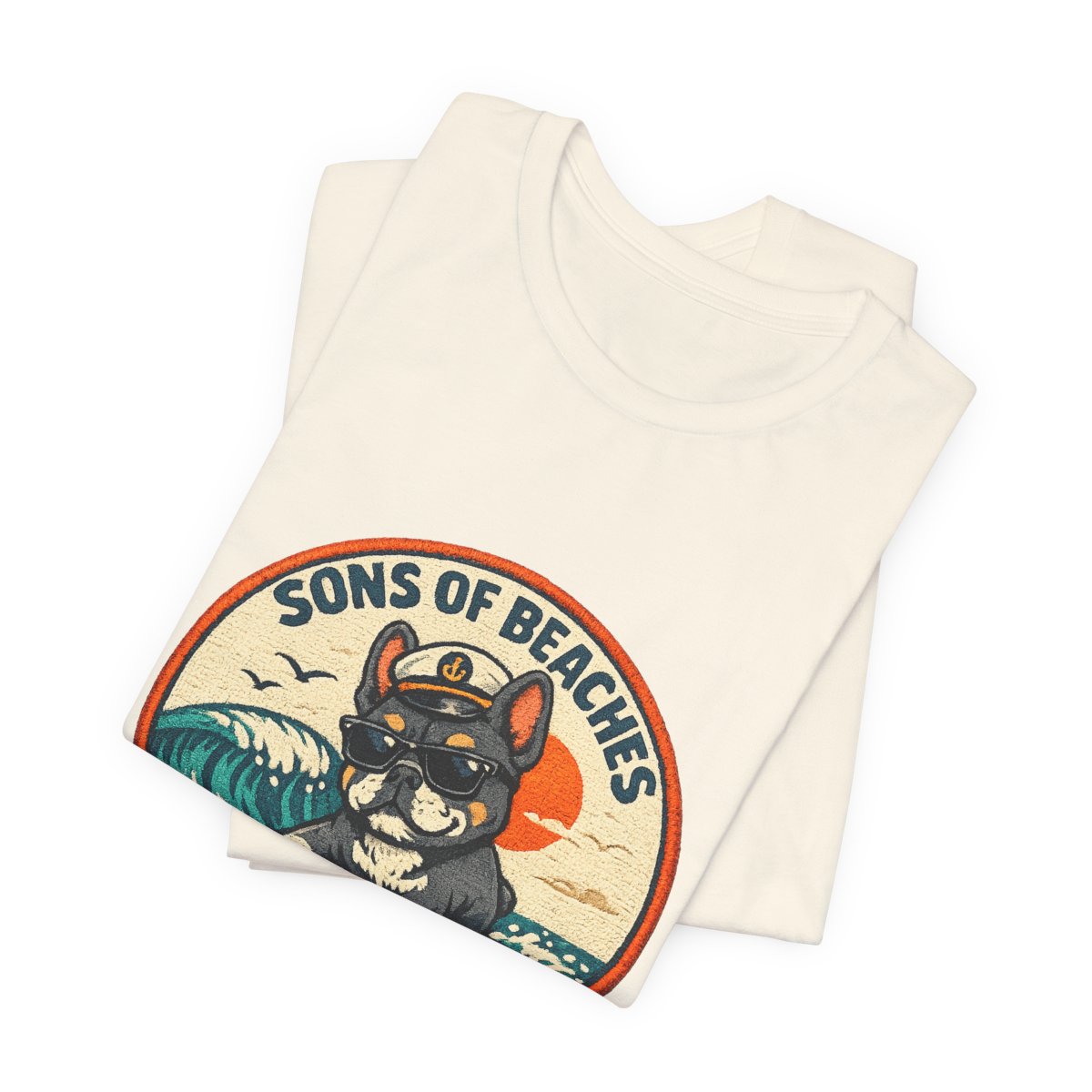 Sons of Beaches Bruno Badge Tee — Natural
