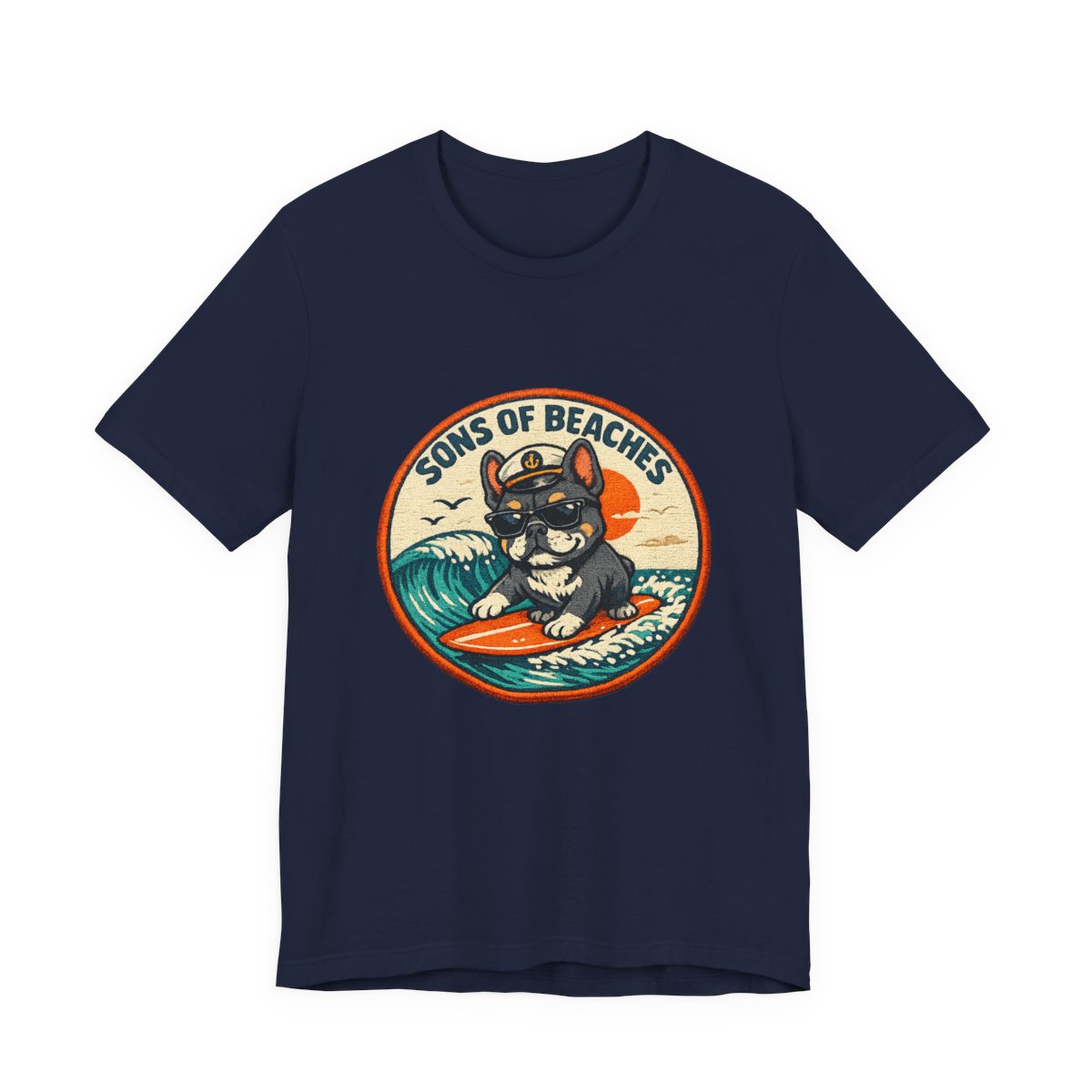 Sons of Beaches Bruno Badge Tee — Navy