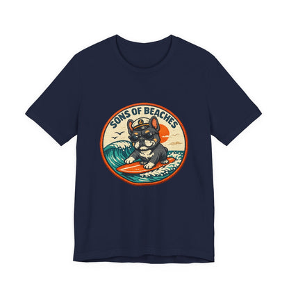 Sons of Beaches Bruno Badge Tee — Navy