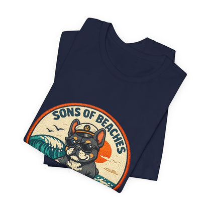 Sons of Beaches Bruno Badge Tee — Navy