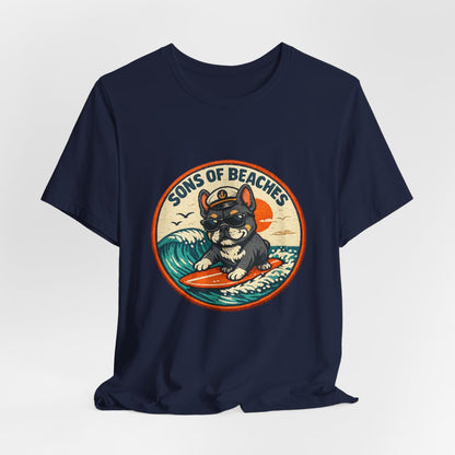 Sons of Beaches Bruno Badge Tee — Navy