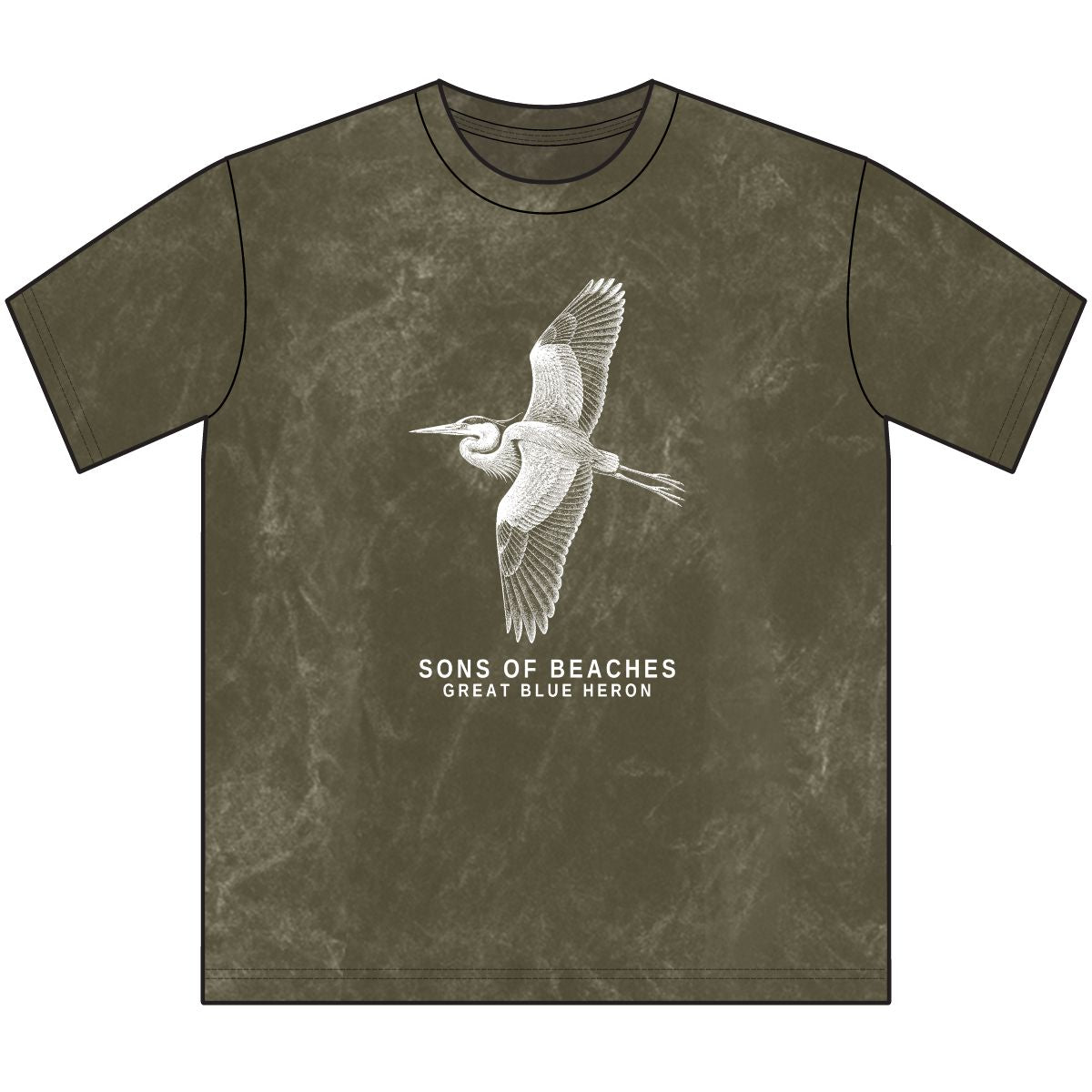 Sons of Beaches Great Blue Heron Tee