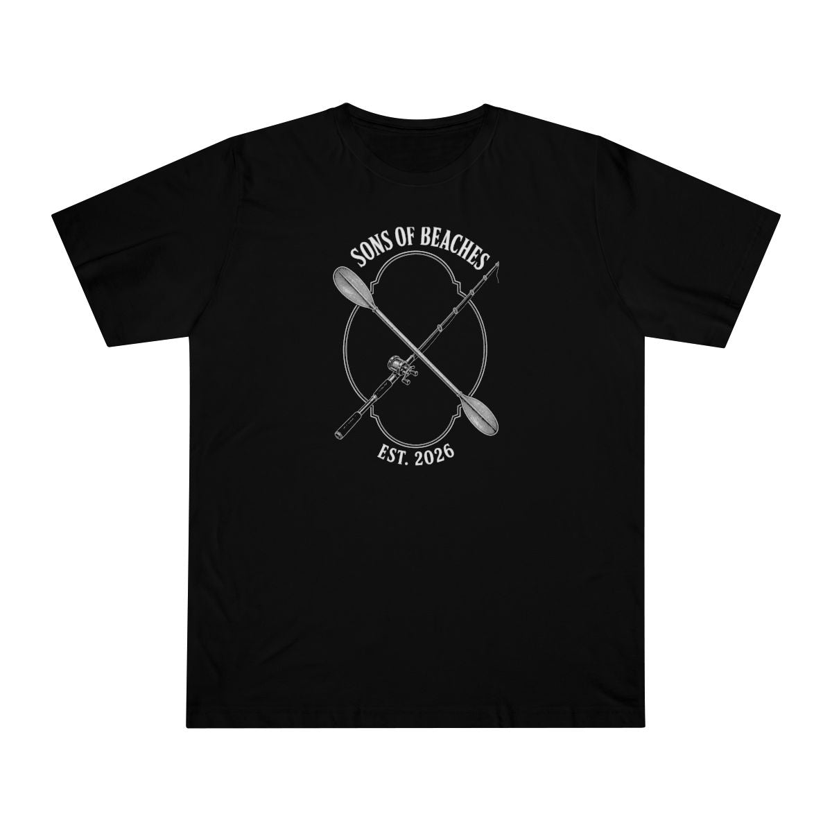 Sons of Beaches Paddle & Rod Tee