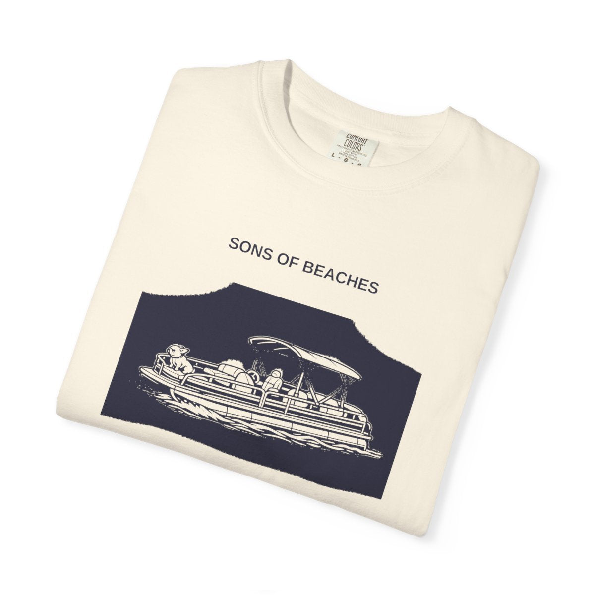 Sons of Beaches Pontoon Dog Tee