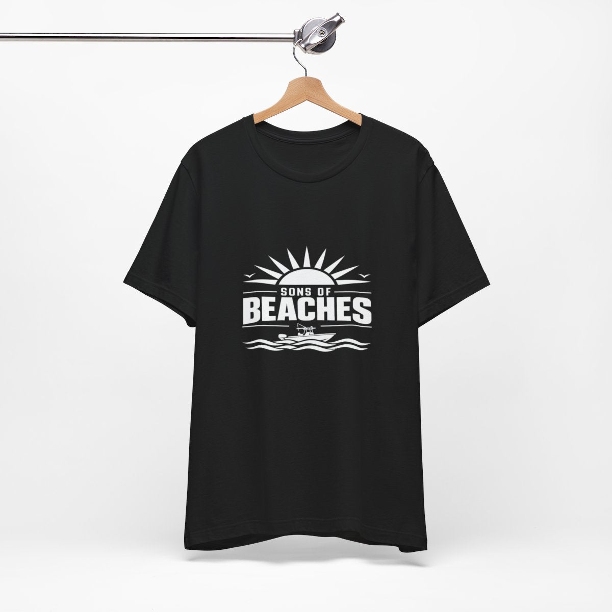 Sons of Beaches Wordmark Tee — Black