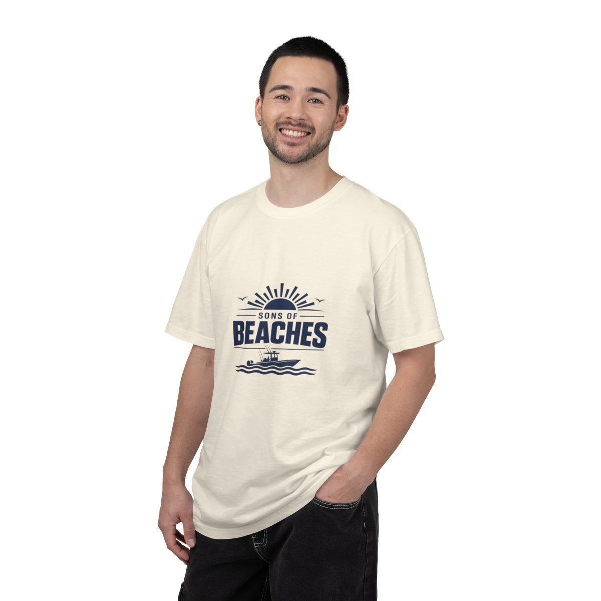 Sons of Beaches Wordmark Tee — Ivory (Heavyweight)