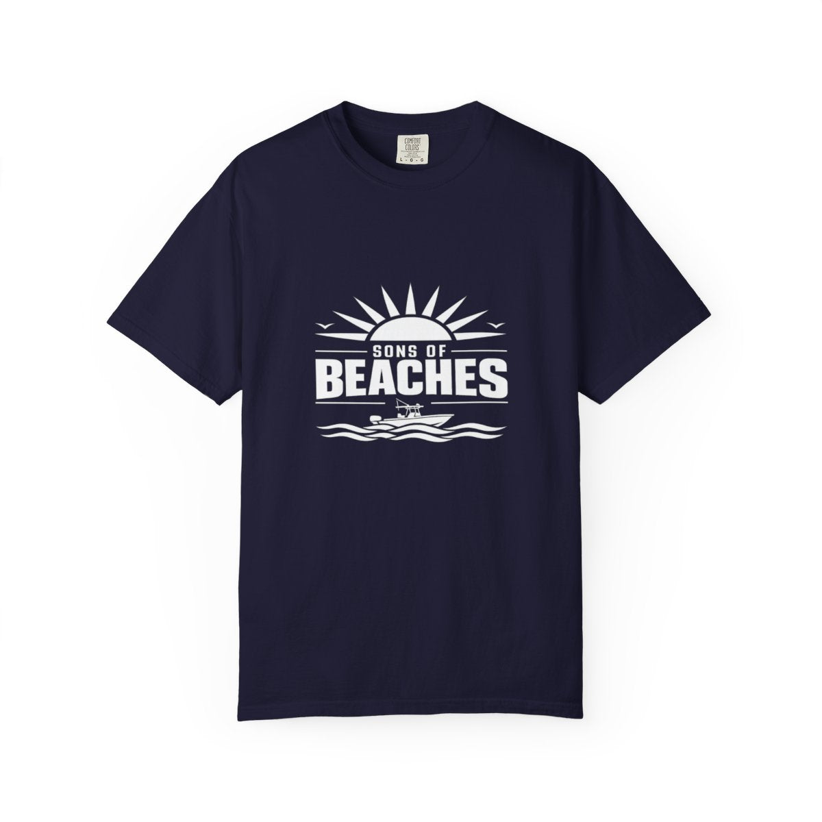 Sons of Beaches Wordmark Tee — Navy (Heavyweight)