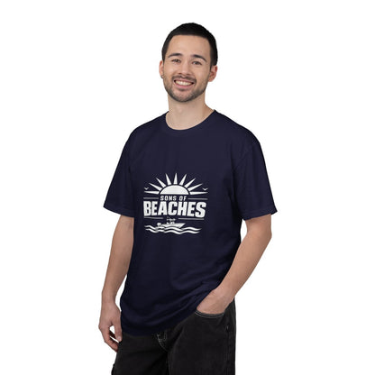 Sons of Beaches Wordmark Tee — Navy (Heavyweight)