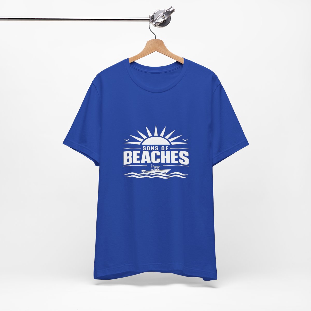 Sons of Beaches Wordmark Tee — True Royal